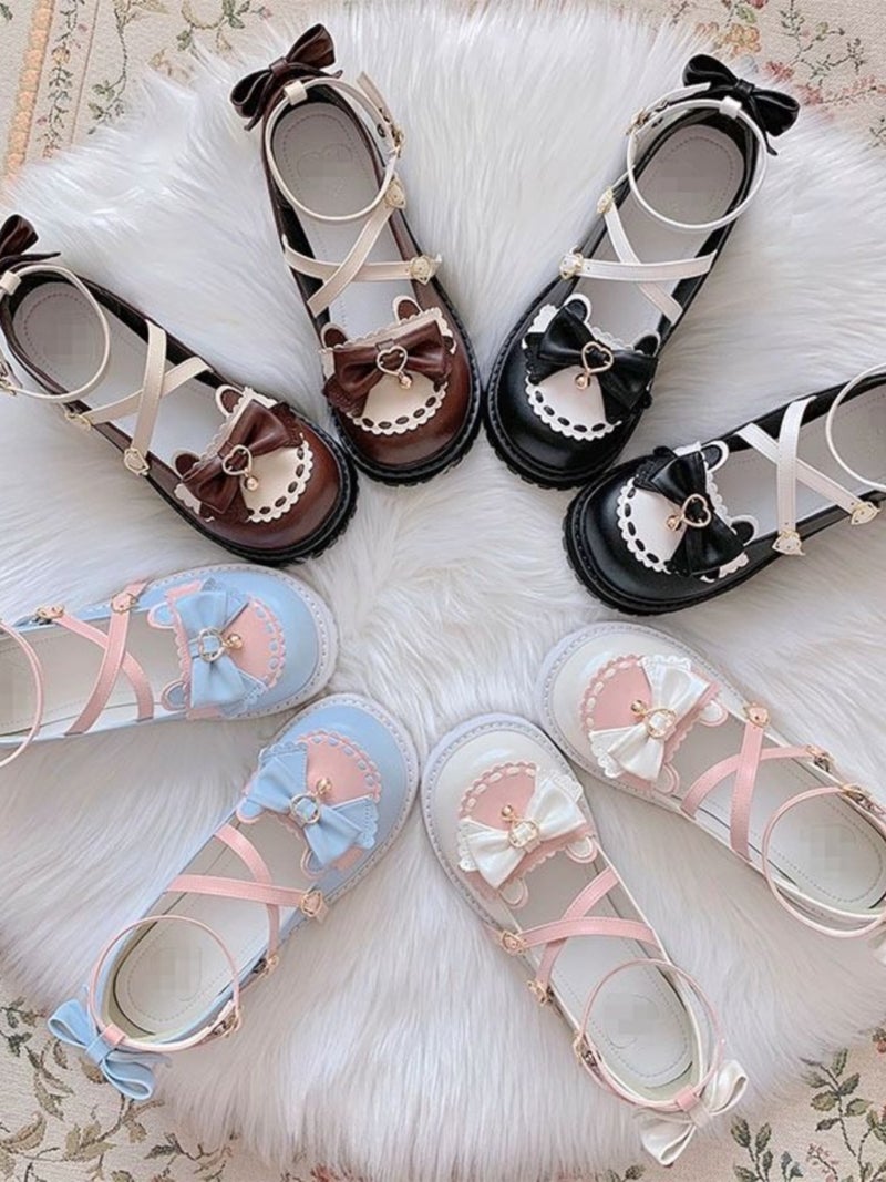 أحذية لوليتا الأميرة بأصابع كبيرة، أحذية جلدية صغيرة، أحذية لوليتا الجامعية، أحذية دمى بأصابع كبيرة، منصة دائرية - Image 4